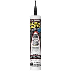FLEX PASTE PFSBLKR10 Rubberized Adhesive, Black, 9 oz Cartridge