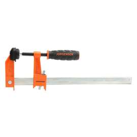 JORGENSEN 3712-HD Heavy-Duty Bar Clamp, 1000 lb, 12 in Max Opening Size, 3 in D Throat, Steel Body