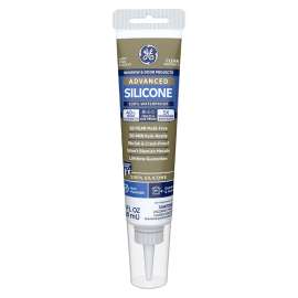 GE Silicone II GE500 Window and Door Caulk, Clear, 2.8 oz Tube