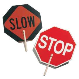 CH Hanson 55450 Sign, Octagon, Stop/Slow, Plastic/Wood, 18 in W x 18 in H Dimensions