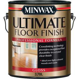 Minwax CM1310100 Ultimate Floor Finish, Gloss, Crystal Clear, Liquid, 3.78 L