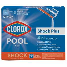 Clorox POOL & Spa Shock Plus 32612CLX Pool Chemical, 1 lb Bag, Solid, Chlorine, White