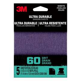 3M 27364 Sandpaper Sheet, 2 in W, 2 in L, 60 Grit, Aluminum Oxide/Ceramic Abrasive, Cloth Backing