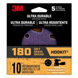 3M 27312 Power Sanding Disc, 5 in Dia, 180 Grit