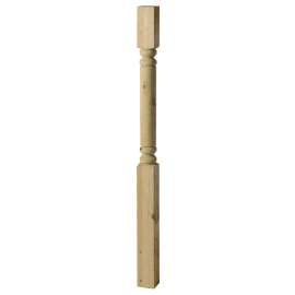 UFP 362854 Colonial Newel Post, 54 in L Nominal, 4 in W Nominal, 4 in Thick Nominal