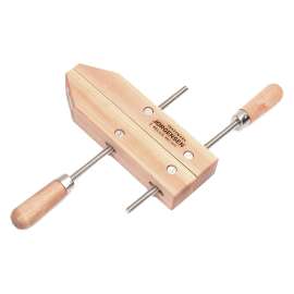 JORGENSEN 1 Classic Adjustable Handscrew, 300 lb Clamping, 6 in Max Opening Size, 5 in D Throat, Wood Body, Silver Body