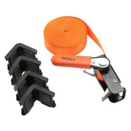 PONY 1215 Band Clamp, Nylon/Steel Body, Black Body