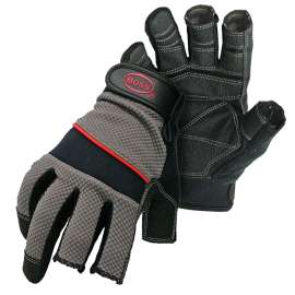 BOSS 5201M Breathable Carpenter Gloves, M, Shortened Thumb, Wrist Strap Cuff, PVC
