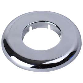 Plumb Pak PP857-12 Split Floor and Ceiling Plate, 3 in Dia, Plastic, Chrome, For: 1-1/4 in Iron Pipe