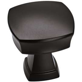 Amerock Allison Series BP11287FB Cabinet Knob, 1-1/4 in Projection, Zinc, Matte Black