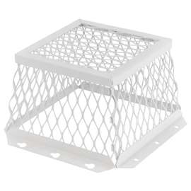 HY-C RVG-DVG-R Dryer Vent Guard, Square Duct, Stainless Steel, White, Powder-Coated