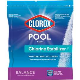 Clorox 12004CLX Chlorine Stabilizer, 4 lb Bottle, Granular, White
