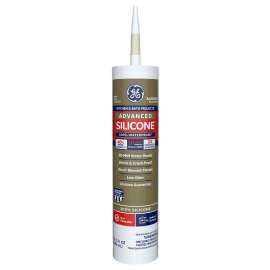 GE Silicone II GE5060 Caulk, Almond, 10.1 oz Cartridge
