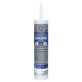 GE Silicone I GE012A Silicone Caulk, Clear, 10.1 oz Cartridge