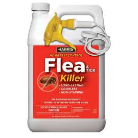 HARRIS HFT-128 Flea and Tick Killer, Liquid, Spray Application, 1 gal