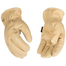HYDROFLECTOR 398HKP-M Driver Gloves, Men's, M, Keystone Thumb, Easy-On Cuff, Cowhide Leather, Tan