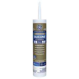 GE Silicone II GE5000 Window and Door Caulk, Clear, 10.1 oz Cartridge