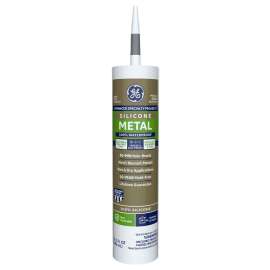 GE Silicone II GE5050 Silicone Caulk, Gray, 10.1 oz Cartridge