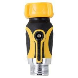 Landscapers Select YPC3 Hose Connector, 3/4 NH, Female and Male, Yellow/Black