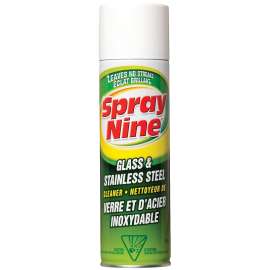 Spray Nine C23319 Glass and Stainless Steel Cleaner, 19 oz Aerosol Can, Liquid, Citrus, White