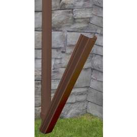 Frost King GWS3B PALLET Downspout Extender, 6 ft L Extended, Plastic, Brown, For: 2 x 3 in and 3 x 4 in Downspouts