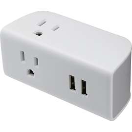 TAP 3-OUT W 2 USB PORT 2.4AMP