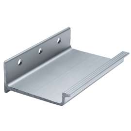 M-D 55401 Foot-Operated Hands-Free Door Pull, 5 in W, 3.4 in D, 1-1/2 in H, Aluminum, Satin Nickel