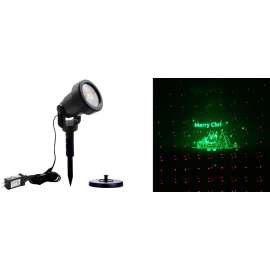 Hometown Holidays 92511 Projector Laser, 1 A, 120 V Input and 5 V Transformer, Green/Red Light, Black