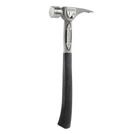 STILETTO TI-BONE MINI TBM14RSC Straight Claw, Smooth Face Hammer, 14 oz Head, Titanium Head, Black Handle