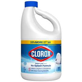 Clorox Splash-Less 32347 Concentrated Bleach, 77 oz, Liquid, Regular