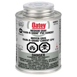 Oatey Rain-R-Shine 31581 Solvent Cement, Gray, 236 mL Can