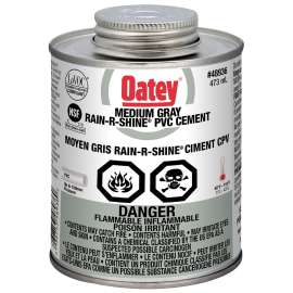 Oatey 31582 Solvent Cement, 473 mL Can, Liquid, Gray