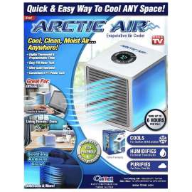ARCTIC AIR Ultra AAU-MC4 Portable Evaporative Cooler, 1 gal Tank, 3-Speed, 120 V, 1.5 A, Blue/White
