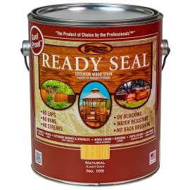 Ready Seal 105C Exterior Wood Stain and Sealer, Natural (light oak), Liquid, 1 gal
