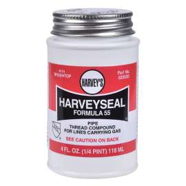 Harvey 025020 Pipe Thread Compound, 4 fl-oz Jar, Liquid, Paste, Yellow