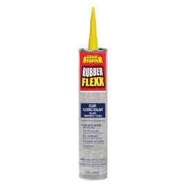 Leak Stopper 0339-GA Rubberized Roof Patch, 10 oz, Cartridge, Crystal Clear, Thick Fluid Paste