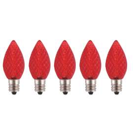 Hometown Holidays 24772 Bulb, Candelabra Lamp Base, LED Lamp, Crystal Red Light