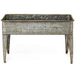 Behrens M19GP2 Garden Planter, 10 in W, 20 in D, Steel, Rustic