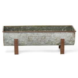 Behrens M19TP1 Planter, 5 in W, 15 in D, Steel, Aged
