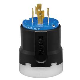 Arrow Hart AHCL1520P Ultra-Grip Locking Plug, 3 -Pole, 20 A, 250 VAC, NEMA: NEMA L15-20, Black/Blue
