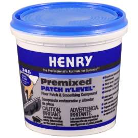 HENRY 345 Patch n' Level 12063 Premixed Floor Patch and Smoothing Compound, Off-White, 1 qt Pail