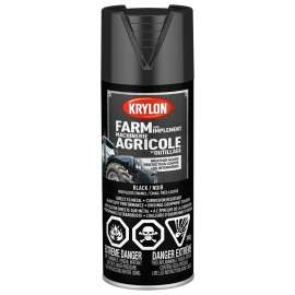 Krylon 1931 Farm and Implement Paint, High Gloss, Black, 12 oz, Aerosol Can
