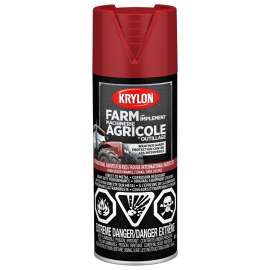 Krylon 1933 Farm and Implement Paint, International Harvester Red, 12 oz, Aerosol Can