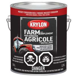 Krylon 1968 Farm and Implement Paint, Massey Ferguson Red, 128 oz