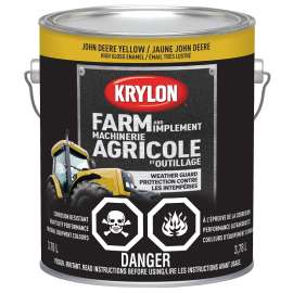 Krylon 1970 Farm and Implement Paint, John Deere Yellow, 128 oz