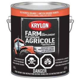 Krylon 1978 Farm and Implement Paint, Old Kubota Orange, 128 oz