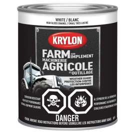 Krylon 2021 Farm and Implement Paint, Gloss, White, 32 oz