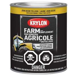 Krylon 2025 Farm and Implement Paint, John Deere Yellow, 32 oz