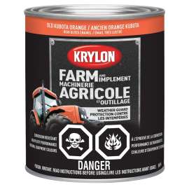 Krylon 2033 Farm and Implement Paint, Old Kubota Orange, 32 oz