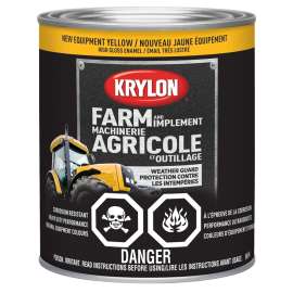 Krylon 2037 Farm and Implement Paint, New Equipment Cat Yellow, 32 oz